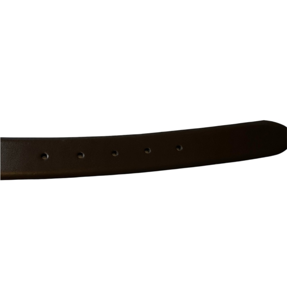 Lauren Ralph Lauren Italian Leather Dark Brown Silver Hardware Belt Size XL - Picture 8 of 11